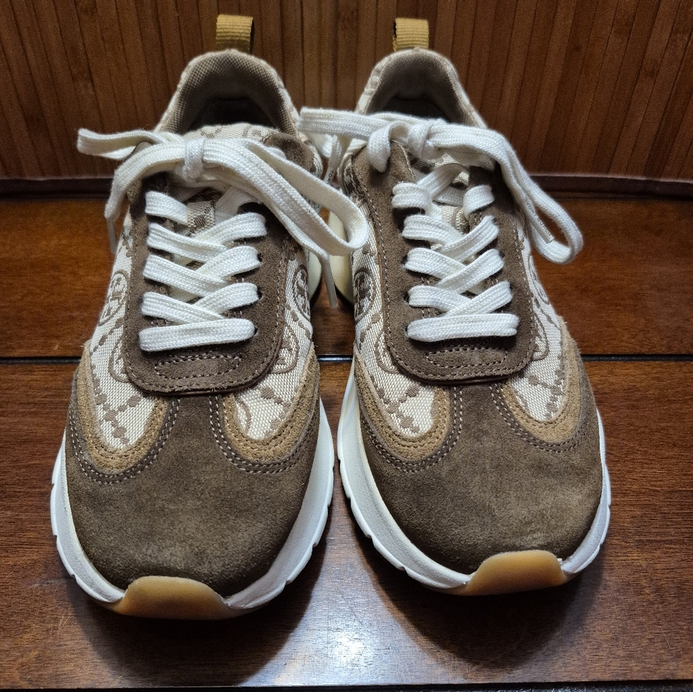 Tory Burch T Monogram Good Luck Trainer Sneakers Size 5 Style #87331